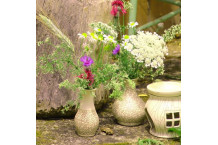 Váza Klára - kraklé - krémová